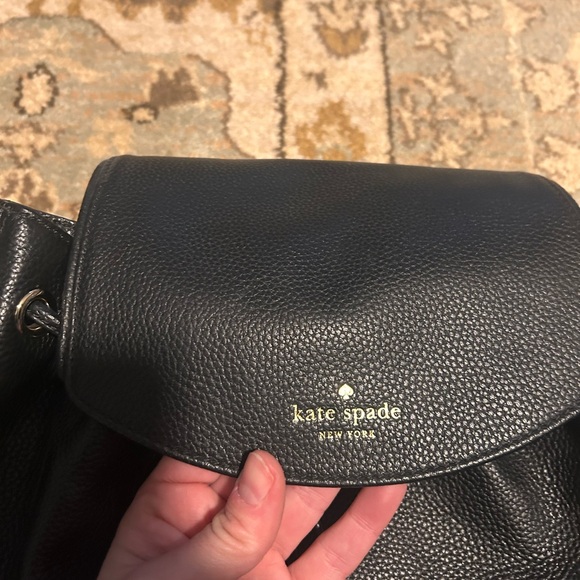 Kate Spade Black Leather Backpack - Picture 3 of 8